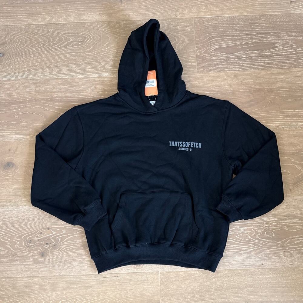 Thats So Fetch Hoodie Series 6 Puff Font Size XS/S in Black and Gray